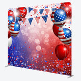Aperturee - Aperturee Bokeh Balloons Independence Day Pillow Cover Backdrop